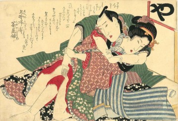 das ungleiche paar Ölbilder verkaufen - Ein Paar 1827 Keisai Eisen Ukiyoye